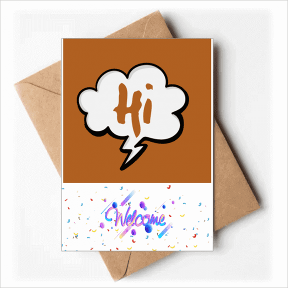Daily Language Chat Happy Hi Welcome Back Greeting Cards Envelopes Blank