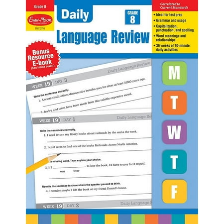 Evan-Moor Daily Language Review Book, Grade 8