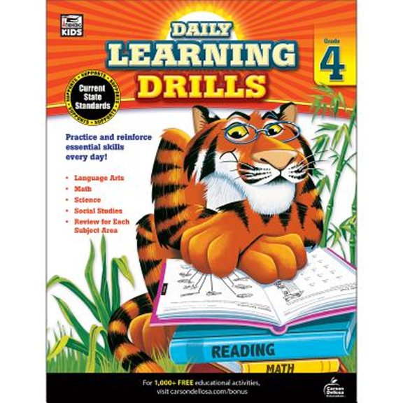 Pre-Owned Daily Learning Drills, Grade 4 (Paperback) 9781483800875
