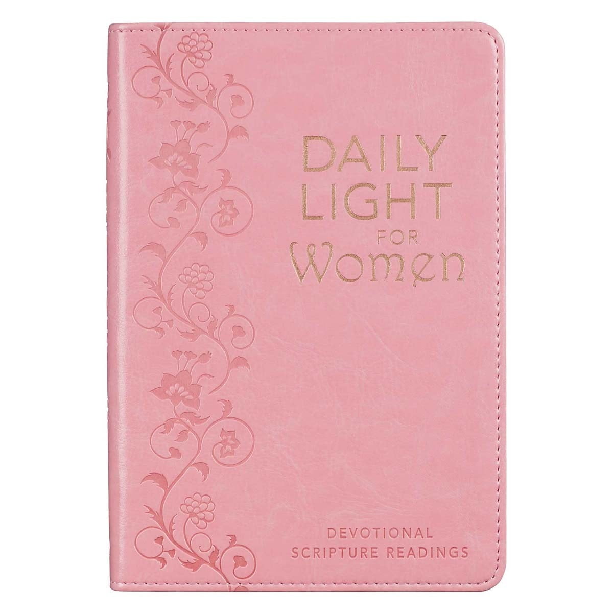 CHRISTIAN ART GIFTS Daily Light For Women Classic Collection of 366 Devotional Scripture Readings from ESV Bible - Pink Faux Leather Flexcover Gift Book for Women w/Ribbon Marker, Gilt-Edge Pages