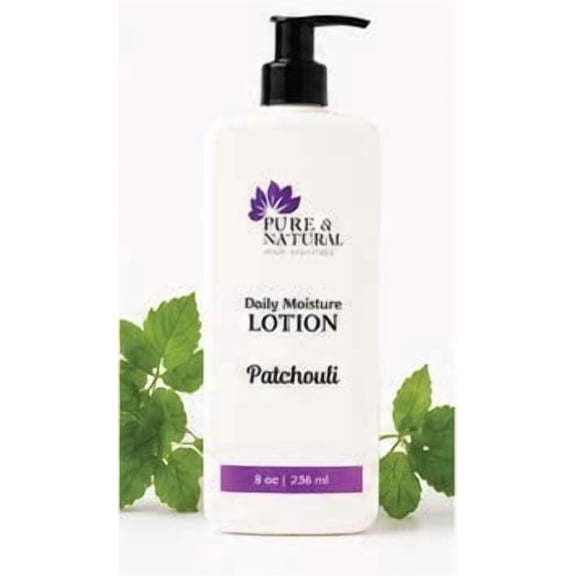 Pure & Natural Body Essentials Alcohol-Free Moisturizing Lotions for Dry Skin Relief Patchouli 8 oz