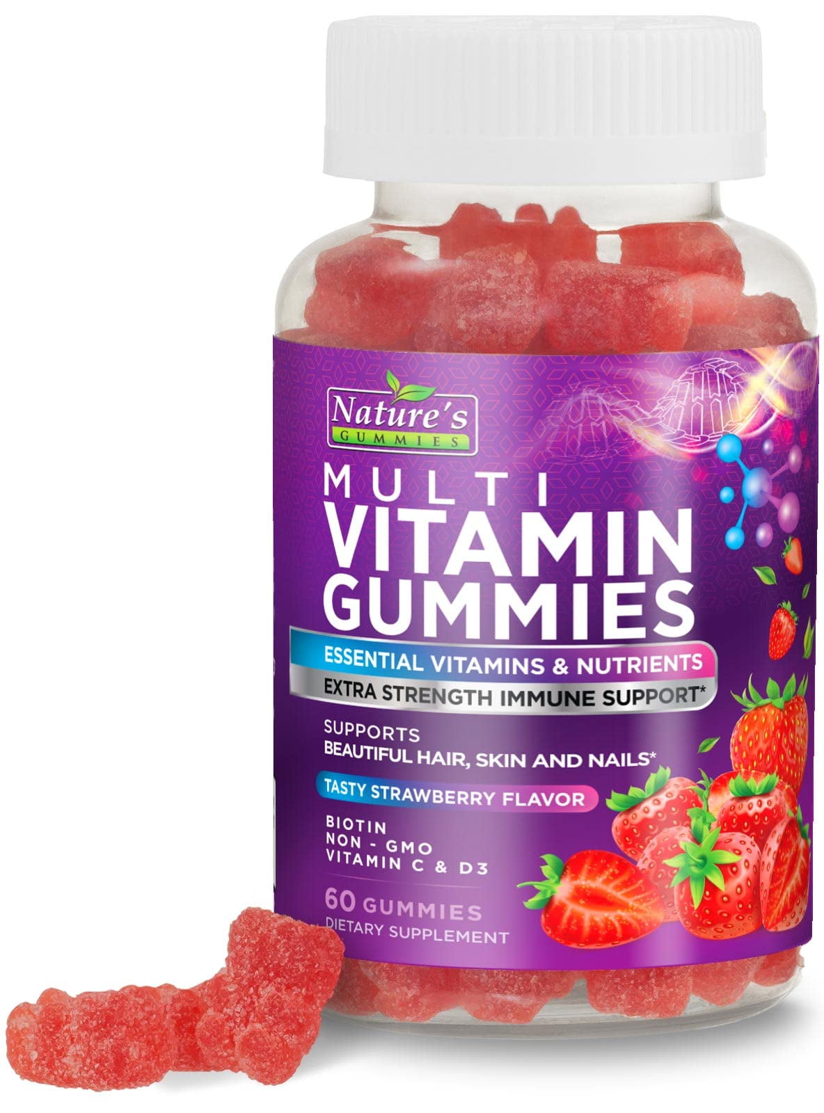Daily Multivitamin Gummies for Adults Extra Strength Natural Complete