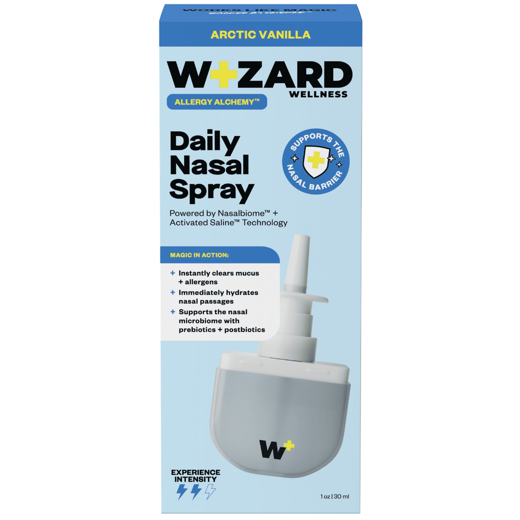 Wizard Wellness Daily Nasal Spray, Saline Mist Spray, Arctic Vanilla Scent, 272 Sprays