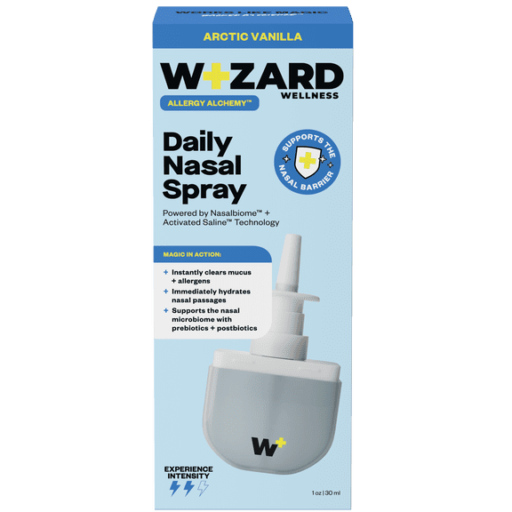 Wizard Wellness Daily Nasal Spray with Postbiotics, Drug-Free, Arctic Vanilla, 272 Sprays