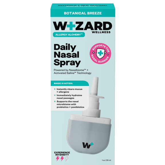 Wizard Wellness Daily Nasal Spray with Postbiotics, Drug-Free, Botanical Breeze, 272 Sprays