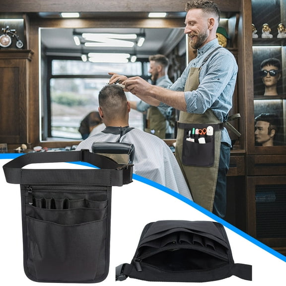 Daily Necessities Storage Waist Bag, Laminated Zipper Nurse & Hairdressing Kit Organizer, Portable Cloth Pouch for Small Items, 18x25cm