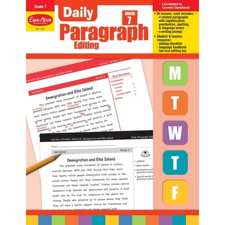 Evan-Moor Daily Paragraph Editing, Grade 7 Teacher Edition