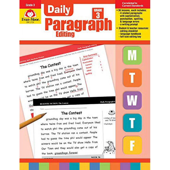 Pre-Owned Daily Paragraph Editing, Grade 3 Teacher Edition (Paperback) 1557999570 9781557999573