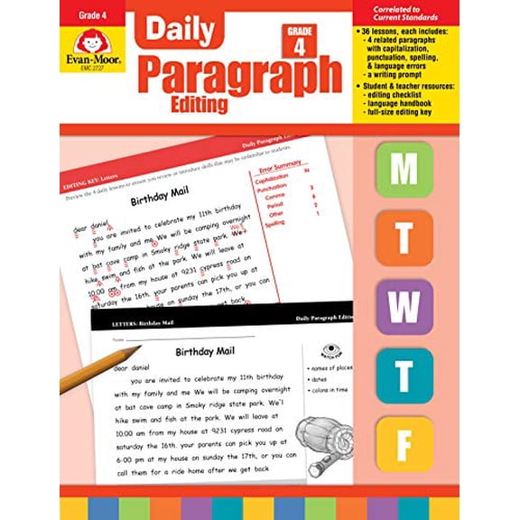 Pre-Owned Daily Paragraph Editing, Grade 4 Teacher Edition (Paperback) 1557999589 9781557999580