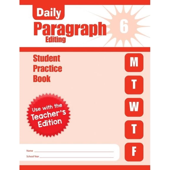 Daily Paragraph Editing, Grade 6 Individual Student Practice Book (Paperback)