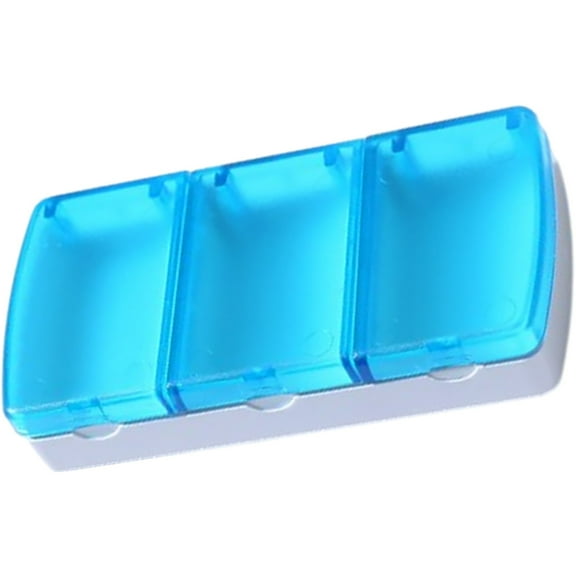 UNOMOR Pill Box Sky-Blue PP Material 1Set 3.7x1.9in