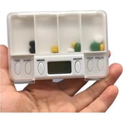 Daily Pill Organizer with LCD Digital Pill Box Timer with Electric Alarm Medicine Pill Case Medicine Storage Box Pill Drug Container Gift