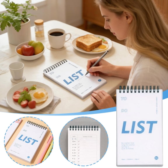 Daily Plan Today's Schedule Diary Notebook Journal, Daily Planner with Hourly Layout, Portable Organizer for Work and Home