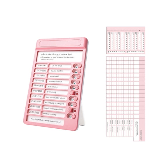 Daily Plan and Time Management Habits Tracking Board for Office Student and Discipline Plan To-Do List Memo