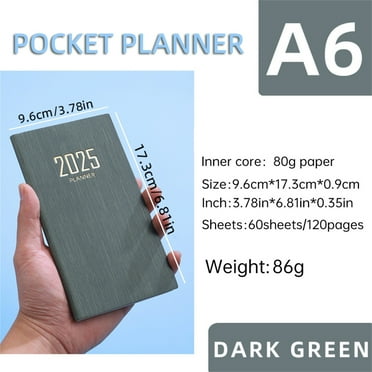 Daily Planner,2025 365 Day Planne,Work Planner,A6 Hourly Planner Notebook for Goal Setting,Appointment Planner,Hardcover,Start Anytime