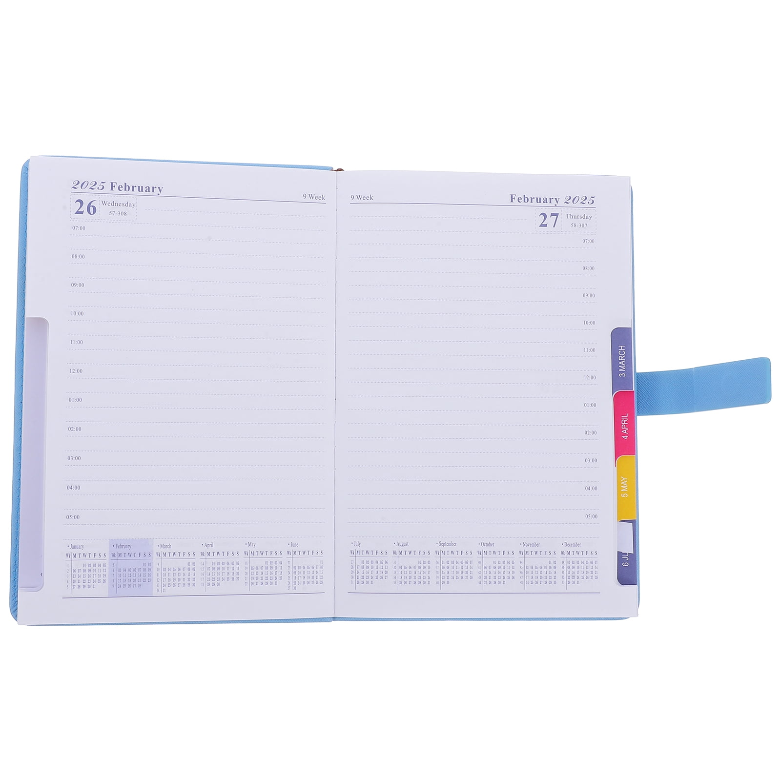 Planner Rokomari Skyblue PU Daily Planner with Elegant Design for Home 2025 Monthly ...