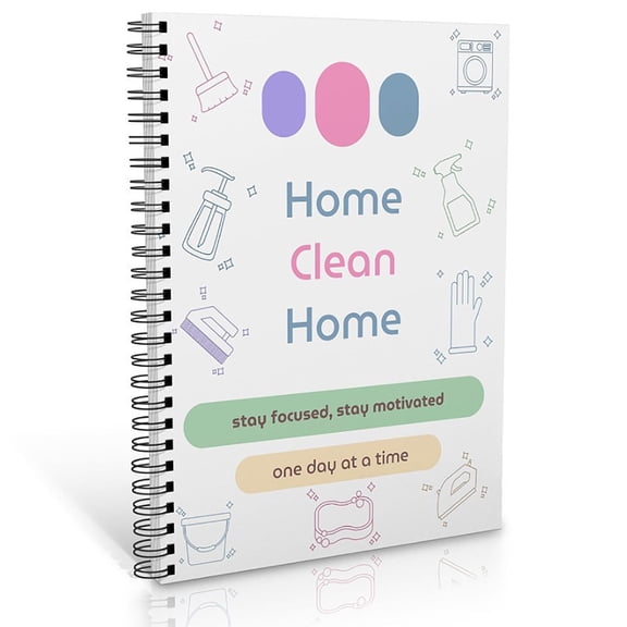 Daily Planner 2026, Spiral Bound Journal with Motivational Prompts, for Room Organization and Keeping Track of Daily Home Cleaning and Chore Goals