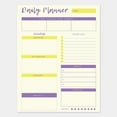thumbnail image 1 of Daily Planner - 50 Sheets of 8.5x11 Inches Undated Checklist Organizer Tear-Off Pads with Field Task Notes- For Home-Work Journal, Personal Goal, Scheduling and Planning To-Do List - Yellow and Violet, 1 of 9