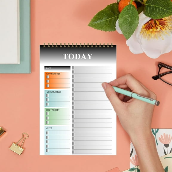 Daily Planner Desk Calendar Schedule Organizer Office Storage Planner with To Do List for Home and School