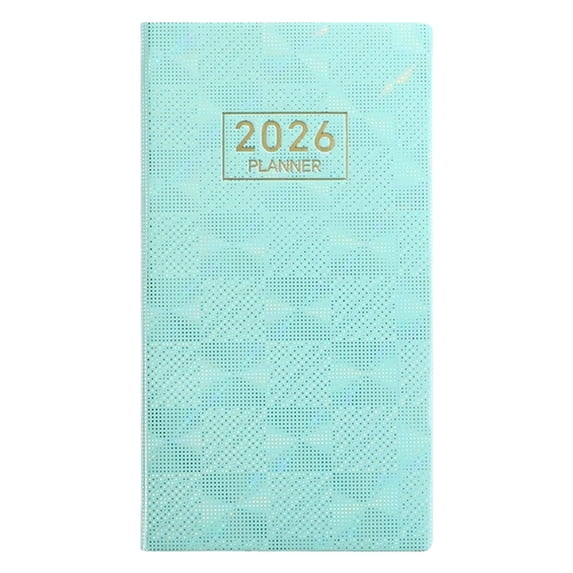 Daily Planner Ecohintz 2026 A6 Daily Plan Notebook - School Organizer & Travel Diary - Weekly & Daily Planning Pages - Compact Schedule Book, Pocket Diary, Green