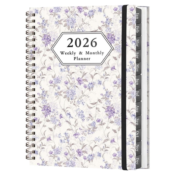 Daily Planner, English Planner on Light Purple Paper for Daily Use, By TINGXIN