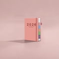 thumbnail image 1 of Daily Planner Notebook with Elastic Band Closure, Efficiency Agenda Book Schedule Organizer, Hardcover Journal for Goal Setting Stationery Gift Pink, 1 of 4