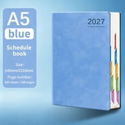 Daily Planner and Calendar Notebook, Blue, Schedule Organizer for Appointments, Tasks, Goals, School, Work, Home and Personal Productivity