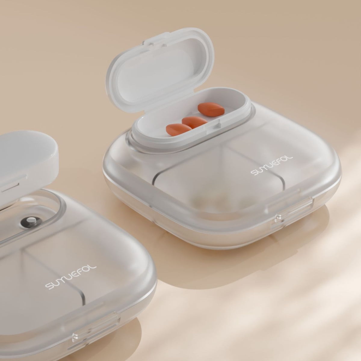 Daily Portable Mini Pill Box 3 Times a Day Medicine Organizer Portable Tablet Pill Vitamin Supplement Storage Case
