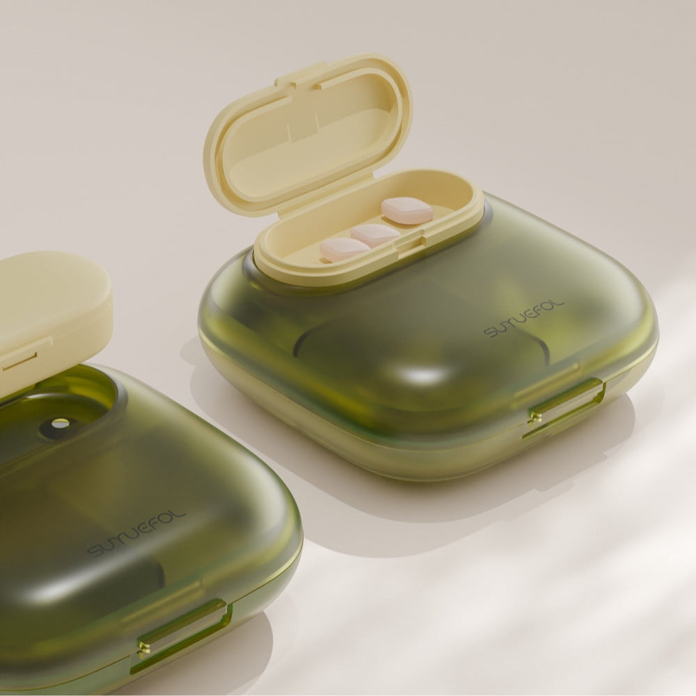 Daily Portable Mini Pill Box 3 Times a Day Medicine Organizer Portable Tablet Pill Vitamin Supplement Storage Case