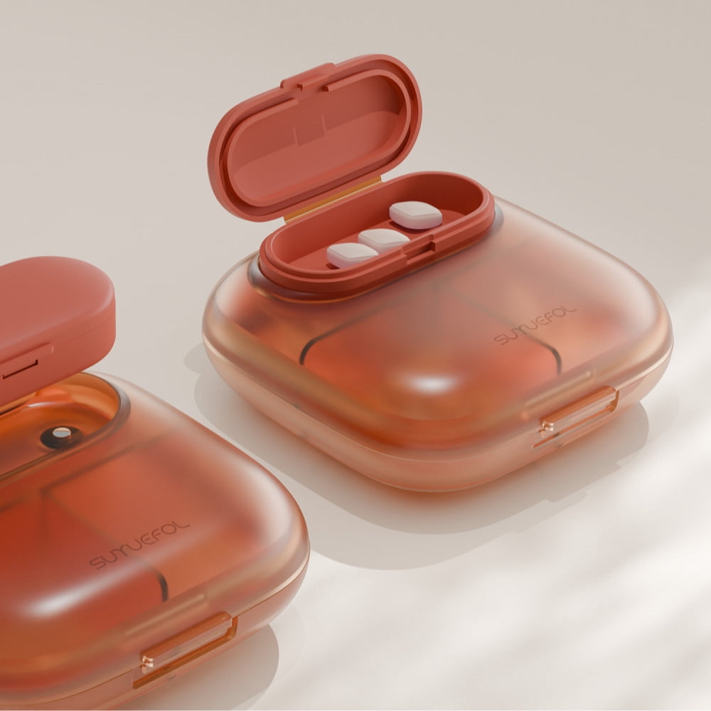 Daily Portable Mini Pill Box 3 Times a Day Medicine Organizer Portable Tablet Pill Vitamin Supplement Storage Case