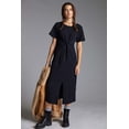 thumbnail image 1 of Daily Practice by Anthropologie Twist-Front Midi Dress, Black, M, 1 of 2