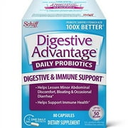 Daily Probiotic Capsules For Digestive Health & Gut Health, Digestive Advantage Probiotics For Men and Women 80 count box