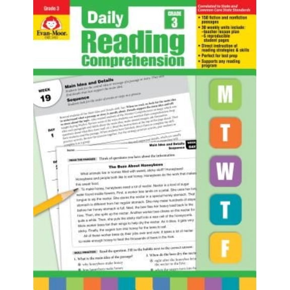 Daily Reading Comprehension, Grade 3 Te (Paperback) by Evan-Moor Educational Publishers