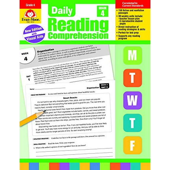 Pre-Owned Daily Reading Comprehension, Grade 4 Teacher Edition (Paperback) 1629384771 9781629384771
