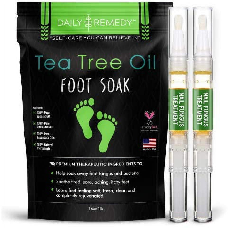 Daily Remedy 2 in 1 Foot Care Treatment Kit Tea Tree Oil Foot Soak