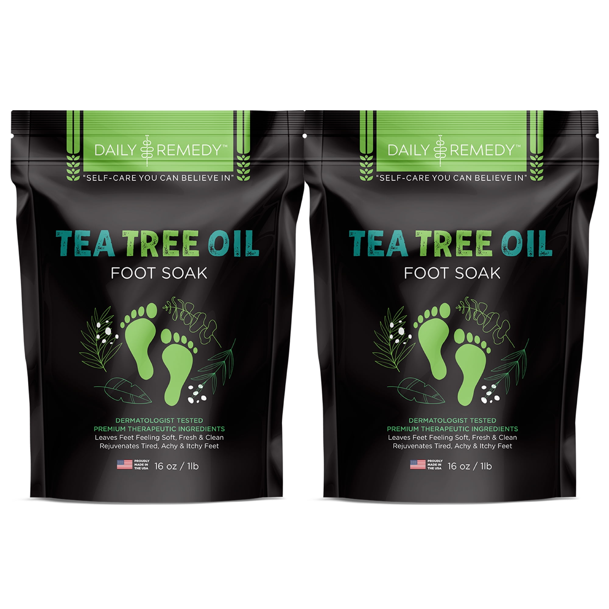 Daily Remedy Tea Tree Oil Foot Soak with Epsom Salt (2 Pack, 32 oz)