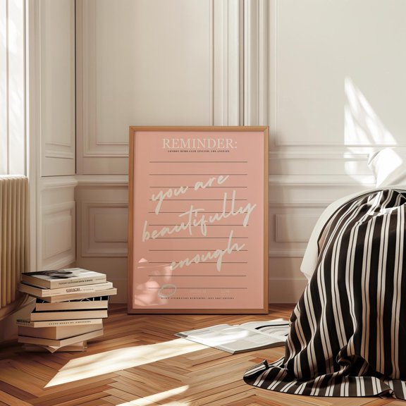 Daily Reminder Soft Room Trendy Aesthetic Home Decor Cute Positive Quote Soft Room Wall Decor Unframed Paper Print