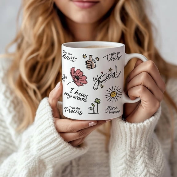 Daily Reminders Mug Coffee Mug Positive Affirmations Mug Gift Inspirational Tea Mug Morning Motivational Mug Positive Vibes Daily Reminder
