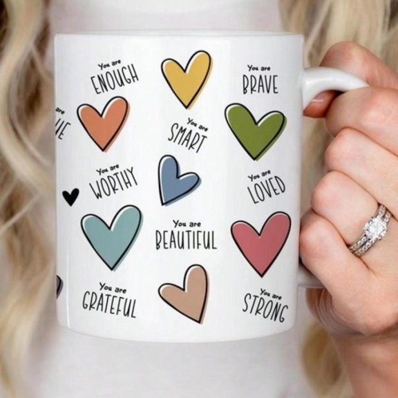 Daily Reminders Mug Coffee Mug Positive Affirmations Mug Inspirational Tea Mug Morning Motivational Mug Positive Vibes Daily Reminder Christmas Gifts
