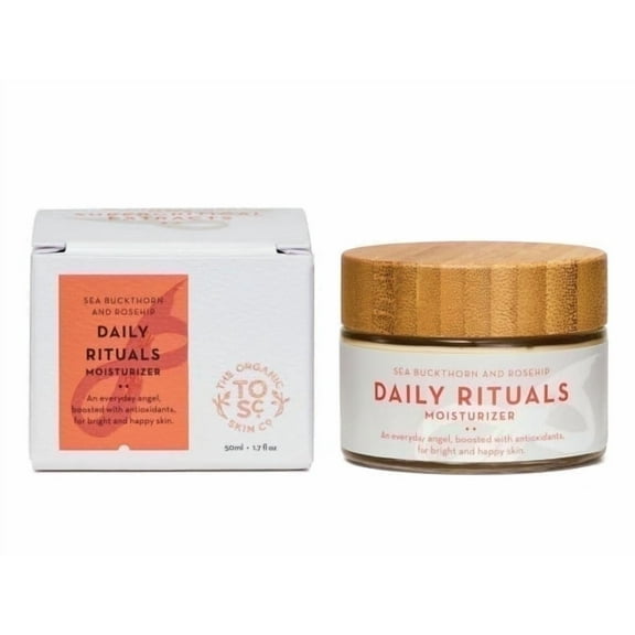 The Organic Skin Co Daily Rituals Sea Buckthorn and Rosehip Face Moisturizer Cream, 1.7 fl oz