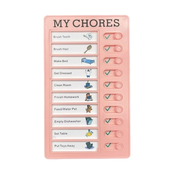 Daily Routine Chart Visual Schedule Board For Kids Toddler Time Management Board Reusable Daily Chore Checklist Board