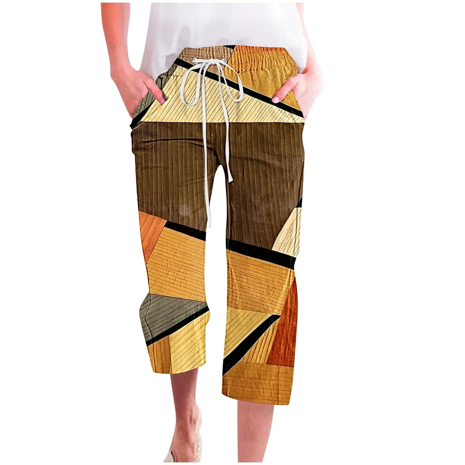 Daily Savings: Pantalones Mujer, Casual Pants for Women Straight Leg with Drawstring Elastic Waist, Loose Fit Comfortable Trousers with Pockets, Perfect for Relaxed Everyday Wear