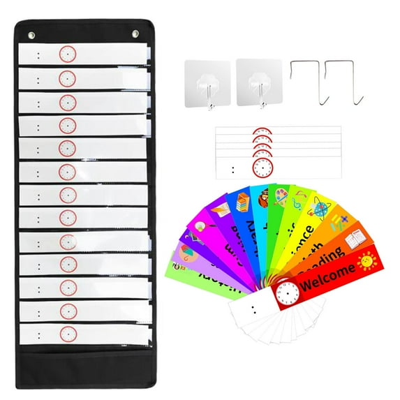 Daily Schedule Pocket Hook Reusable Scheduling Pockets Calendar Classroom Office Teacher