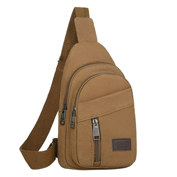 Daily Sling Bag for Women Men Small Canvas Crossbody Chest Bag Lightweight Backpack for Casual Travel Hiking