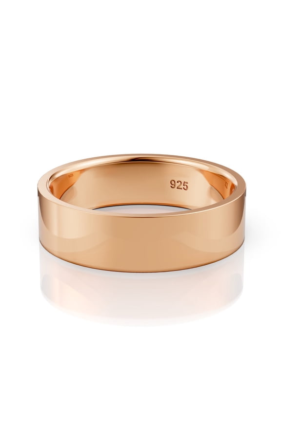 Daily Stackable Ring With Thick 18K Gold Plating on Silver | Rose Gold
