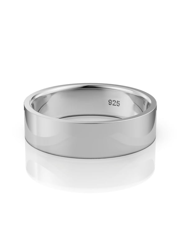 Daily Stackable Ring With Thick 18K Gold Plating on Silver | White Gold