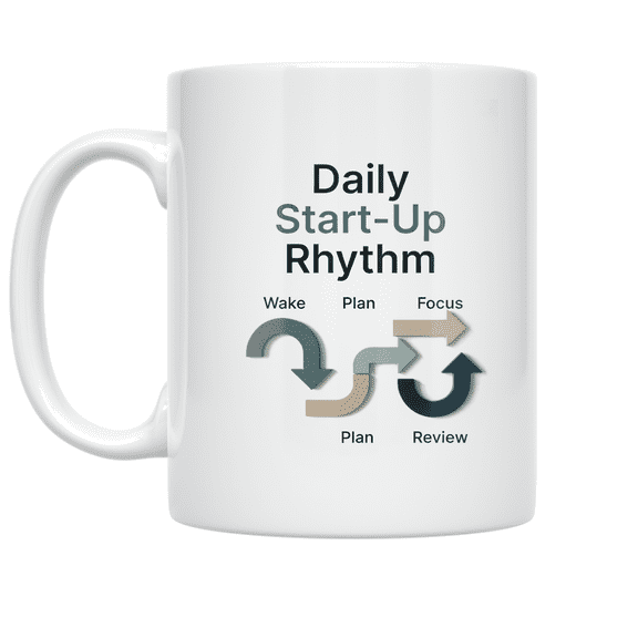 Daily Start-Up Rhythm - Process Discipline Enthusiast - 11 oz Ceramic Coffee Mug