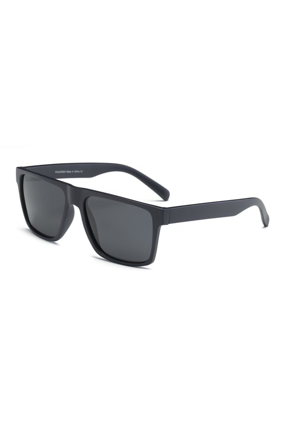 Black Frame Sunglasses - Gray Lens UV Protection Minimalist Daily Eyewear