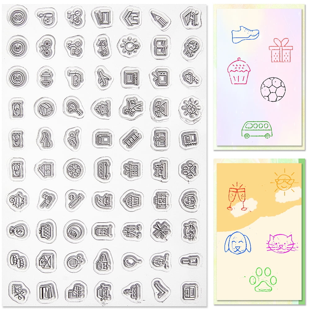 Daily Themed Rubber Stamp Mini Symbol Label Clear Cute Food Coffee ...