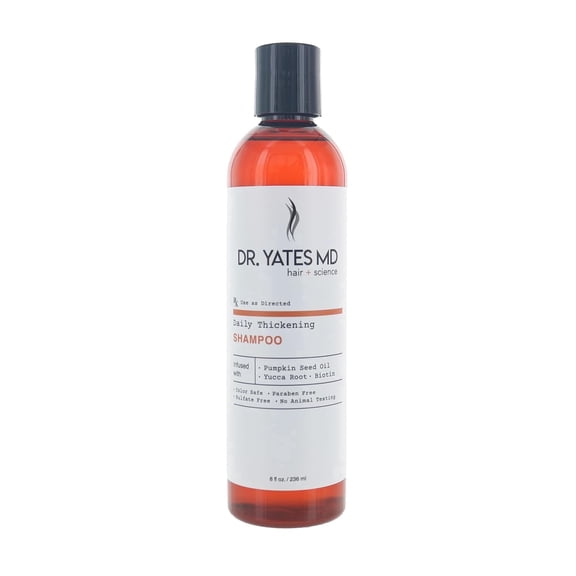 Dr. Yates MD - Daily Thickening Shampoo, Adds Volume and Supports Prevention of Hair Loss, For Men and Women (8 Fl Oz)